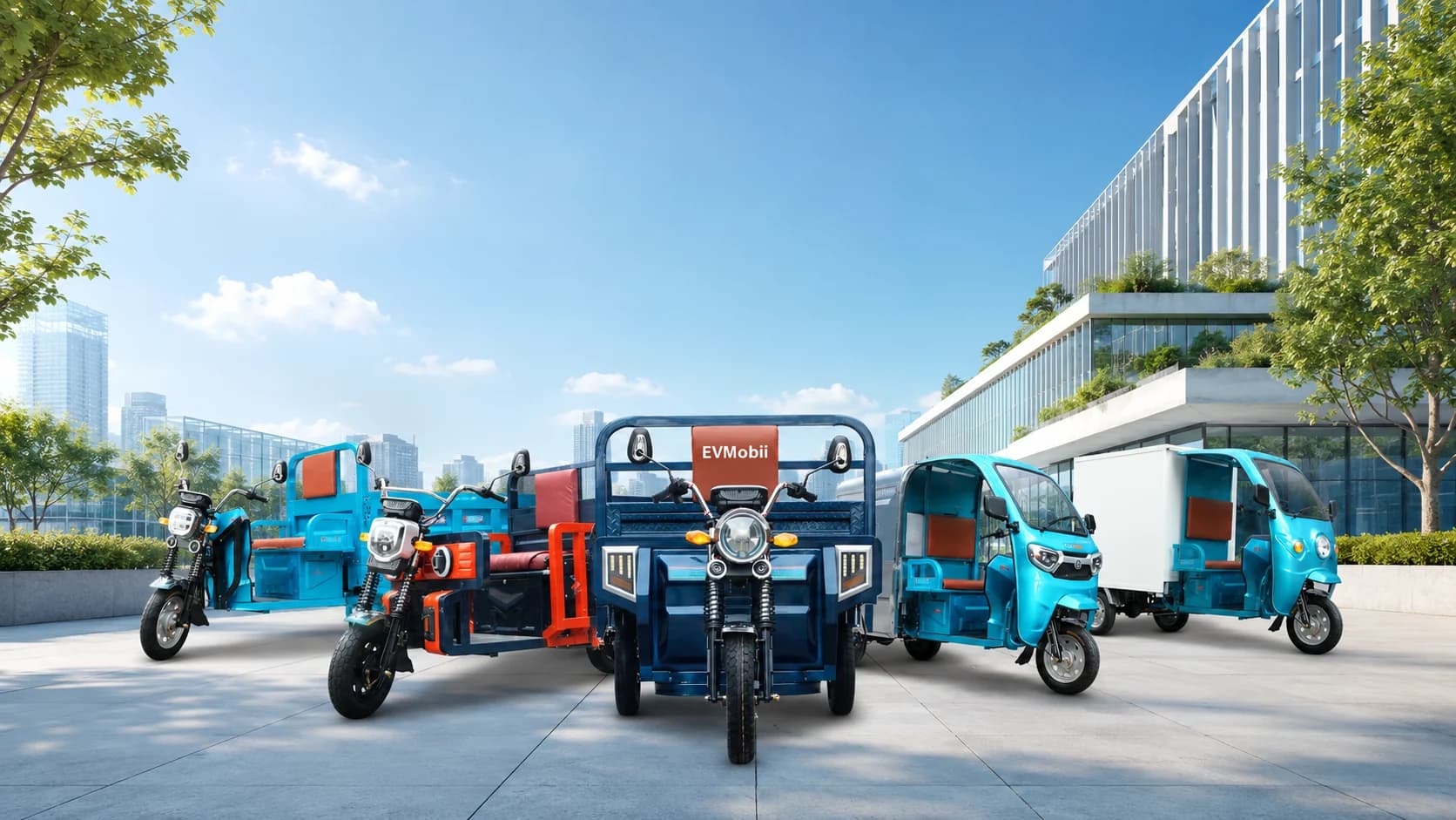 WXPE EVMobii electric cargo tricycle for commercial mobility in Malaysia